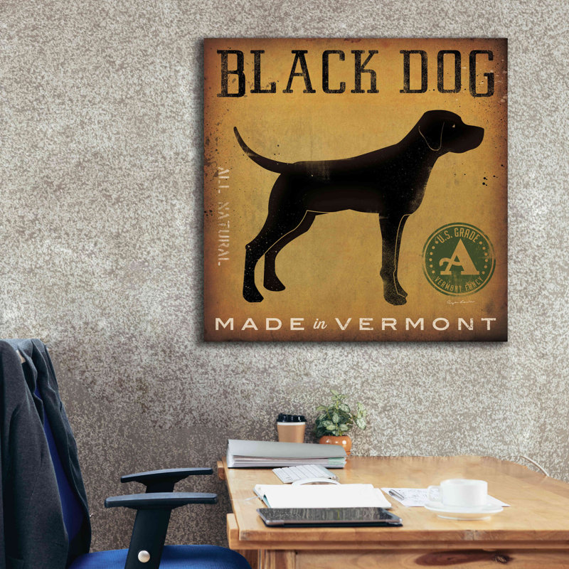 «Black Dog At Show V2» par Ryan Fowler, estampe numérique sur toile, H 37 po x l 37 po