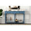 Console bleu marine avec 4 tiroirs et tablette ouverte By. Pin rétro de style rétro. Le plateau de table robuste peut supporter 220 lb, le tiroir 15 inférieur et 33 lb. Table fonctionnelle fonctionnelle. Instructions d'assemblage-1800530415