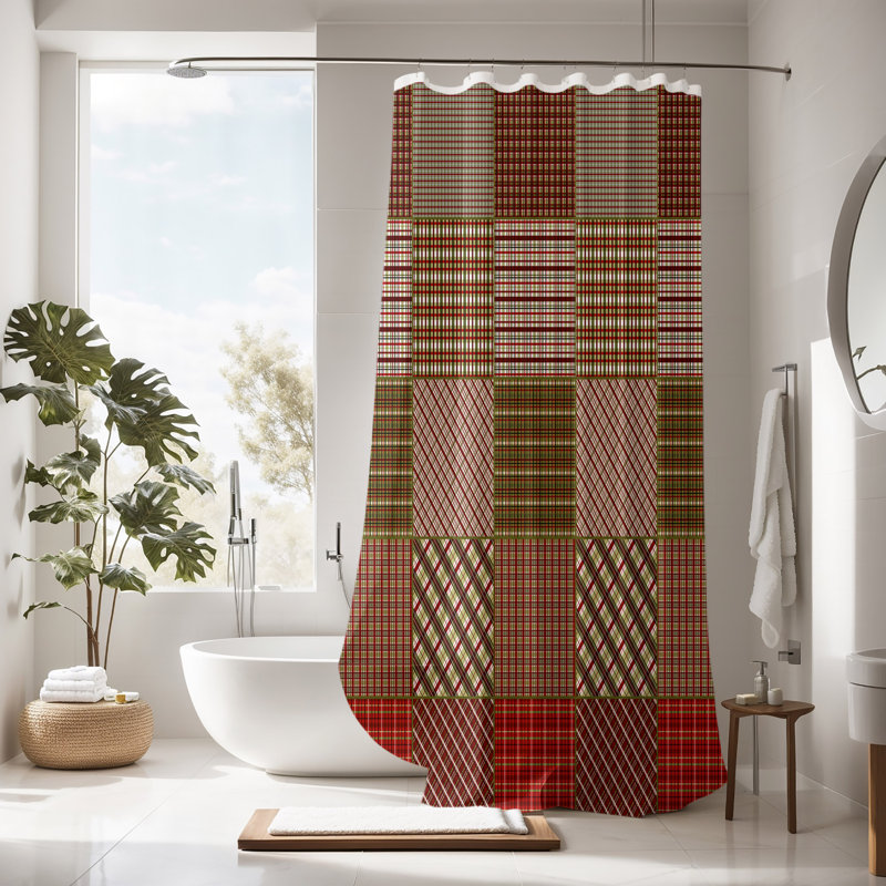 Patchwork Shower Curtain, 72" H x 70" W