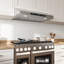 36" 900 CFM  Ducted Under Cabinet Range Hood Stainless Steel Quiet 4 Speed Gesture Remote and Touch Panel Control with LED Lights-111912119-124637545