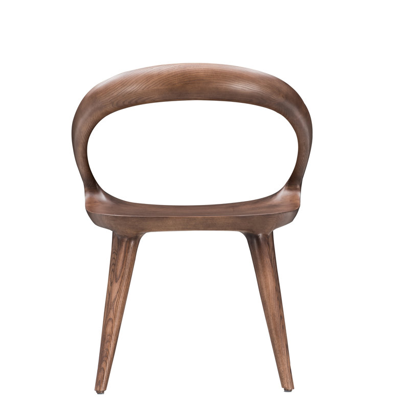 Solid Wood Armchair, Dark Walnut