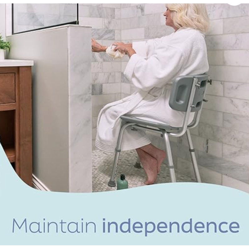 Aluminum Shower Chair With Back