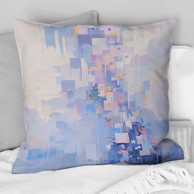 Coussin décoratif imprimé turquoise