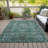 Machine Washable Indoor/Outdoor Xhevrie Green Rug-111820274