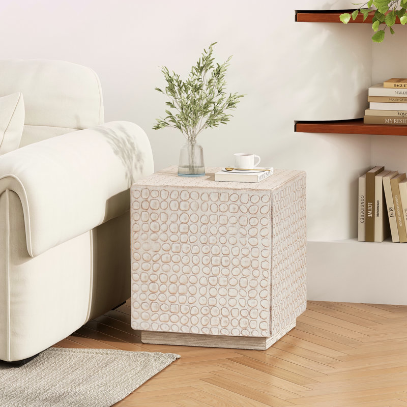 CUBE SIDE TABLE, Brun antique