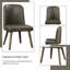 2 chaises d'appoint grises - Cuir synthétique et chêne, dossier haut sans accoudoirs, capacité de 220 lb, hauteur de l'ensemble de 12 po (paire) de chaises, sans accoudoirs, largeur de siège de 21 po, capacité