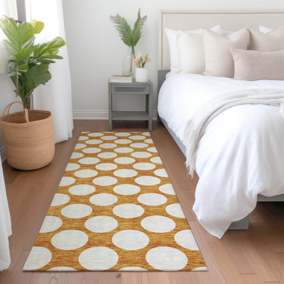 Tapis orange de qualité supérieure lavable à la machine