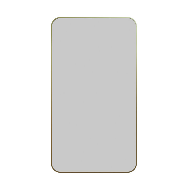 Miroir carré 22 po x 40 po Trinity, Laiton satiné