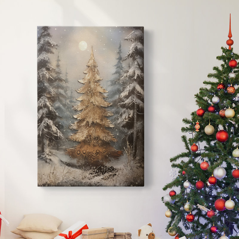 Art des Fêtes de Noël - Toile tendue avec châssis Dxxxix, H 24 po x l 16 po