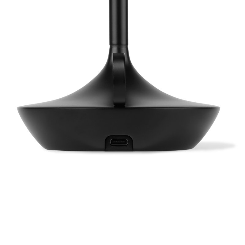 Large Black Cordless Touch Outdoor Table Lamp