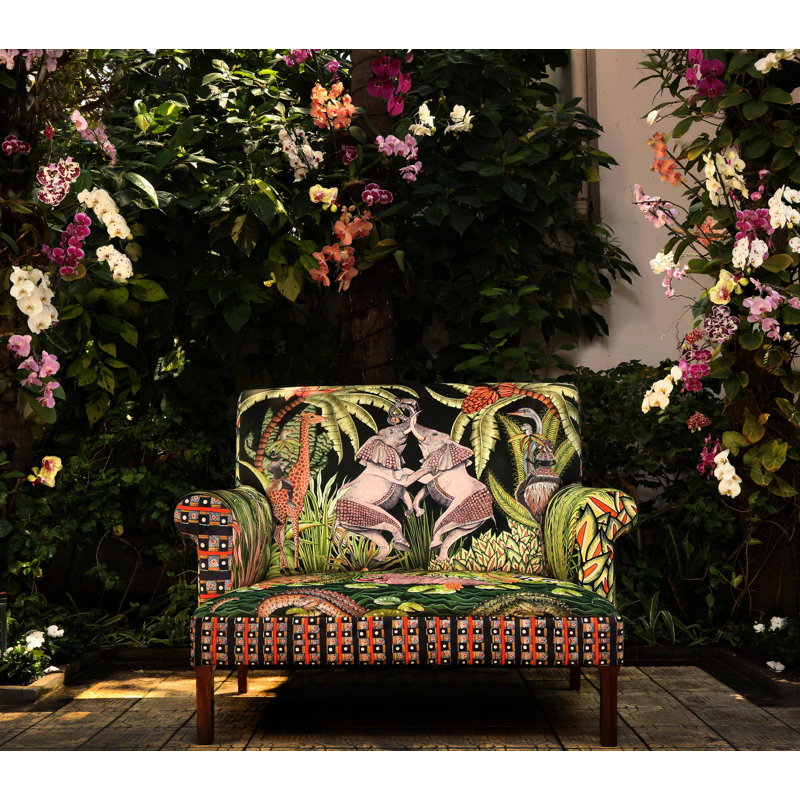 Ardmore 58" Limited Edition Rolled Arm Loveseat, Green Velvet