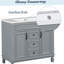 Meuble-lavabo moderne 36 po avec lavabo supérieur-679305155