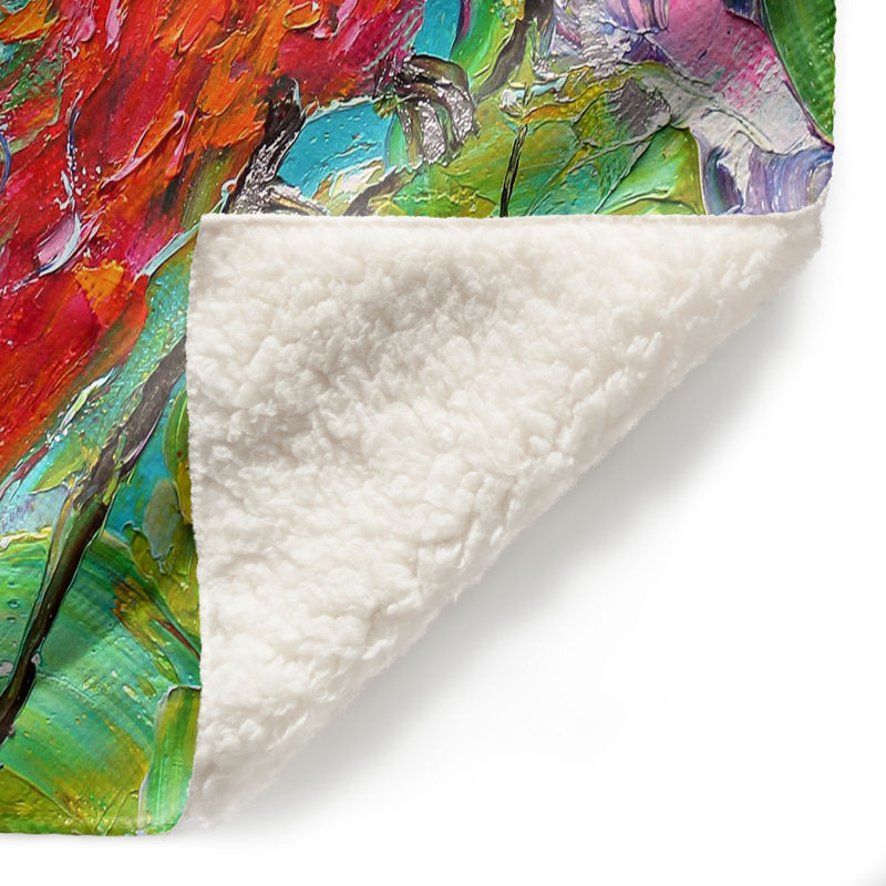 Couverture sherpa doux cardinal, l 51 po x L 60 po