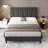 Bed Frame With Headboard Adjustable, Velvet Upholstered  Platform Bed With Headboard-247397674-260399017