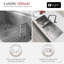 Évier de cuisine encastrable en acier inoxydable à deux cuves 70/30 avec accessoires noirs