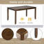 Ensemble de salle à manger de cuisine 6 pièces, table de salle à manger rectangulaire en bois avec 4 chaises rembourrées et un banc, ensemble de table de salle à manger pour 6 personnes, salon, bar et cuisine, noyer-494610279