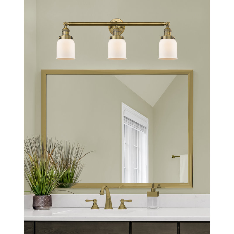 Chaparro Armed Sconce, Matte White Cased, 11" H x 30" W, Brushed Brass