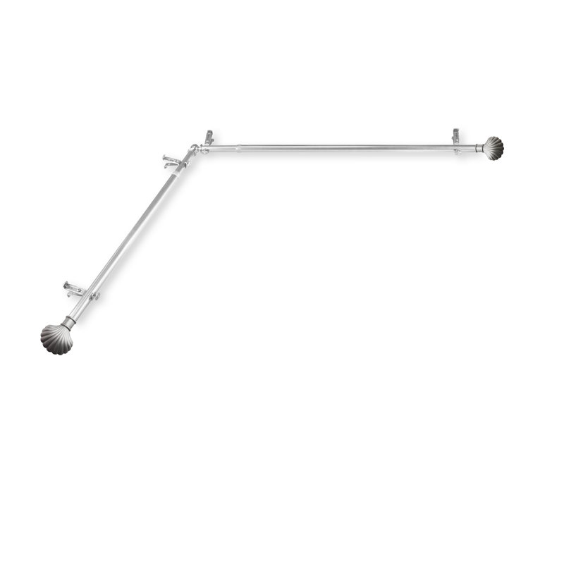 Tringle à rideaux simple réglable 0,75 "Sayers, 28 po à 48 po, Nickel satiné