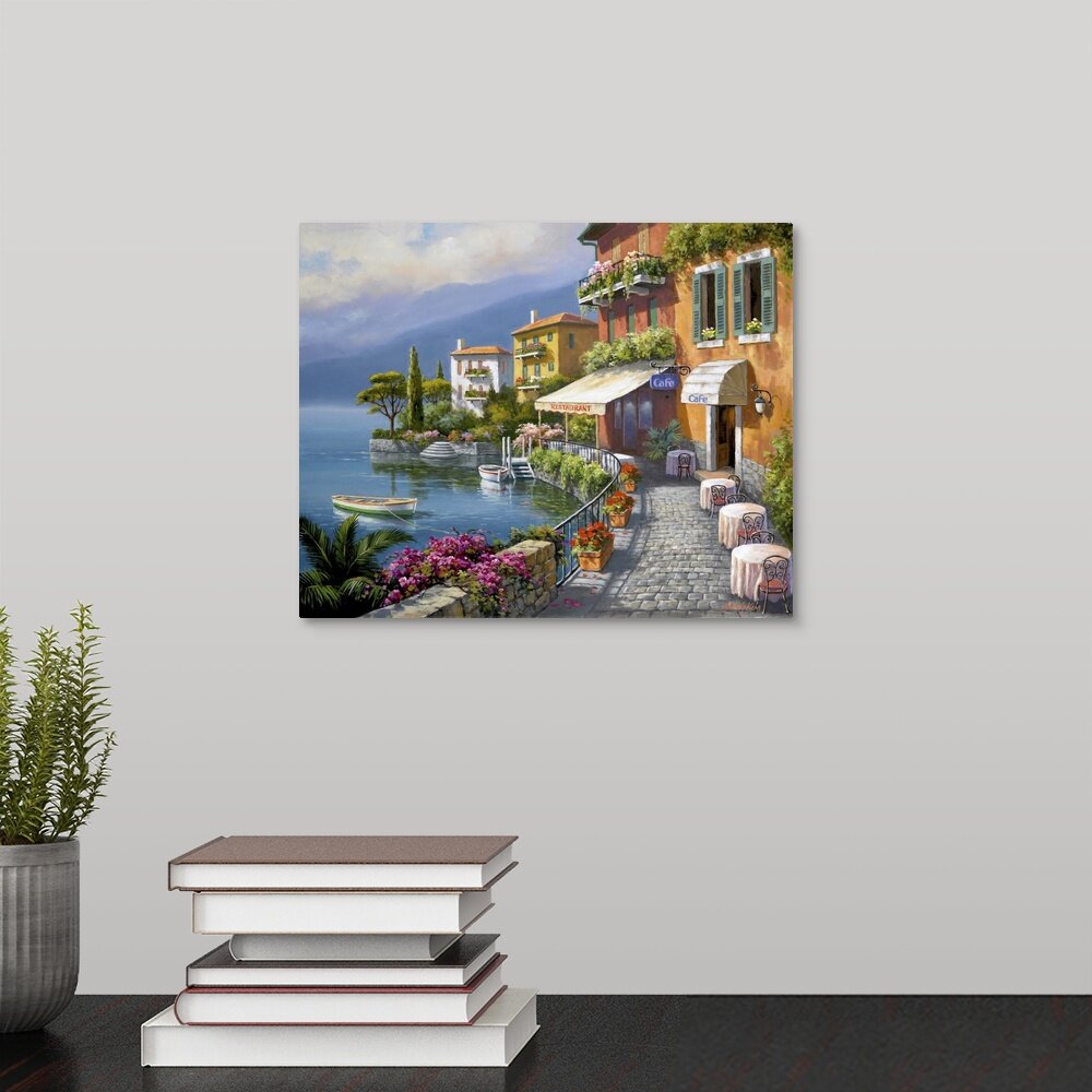 Great Big Canvas 'Seaside Bistro Cafe' Sung Kim Painting Print ...