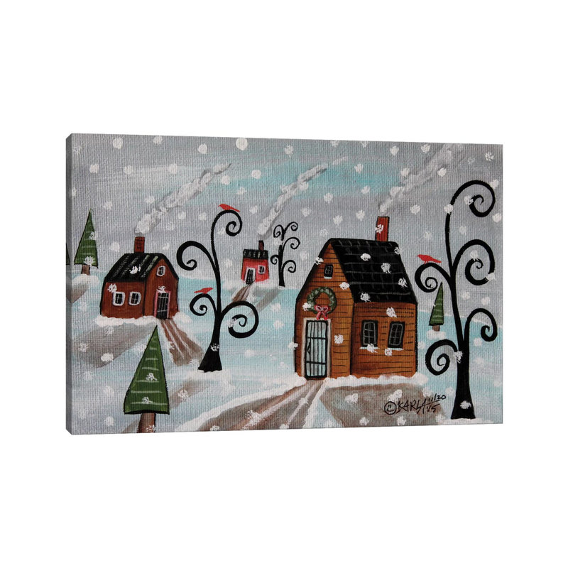 Snowy Sky by Karla Gerard - Wrapped Canvas Gallery-Wrapped Canvas Giclée, 20.32cm H x 20.32cm W