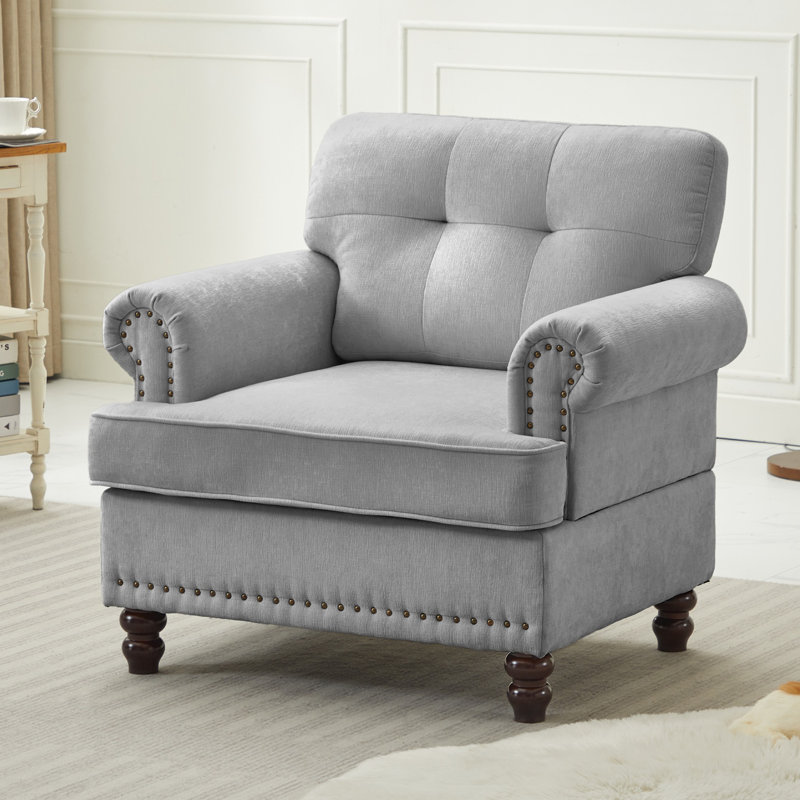 Fauteuil d'appoint 33 po, Gris chenille