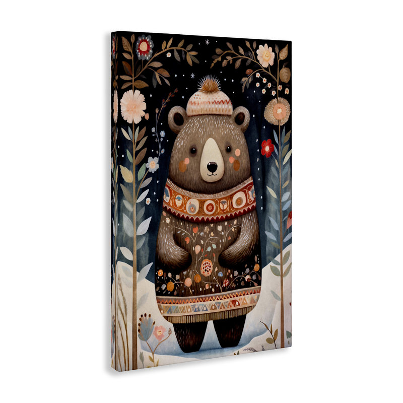 «Winter Woodland Bear» par The Dutch Lady, H 45 po x l 30 po