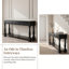 Console 63 po avec 3 tiroirs et tablette méditerranéenne - canapé très long pour entrée / couloir / salon - finition espresso, pieds en bois massif, style rétro vieilli-129594278