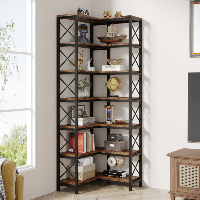 17 Stories Whickenburg Corner Bookcase & Reviews | Wayfair