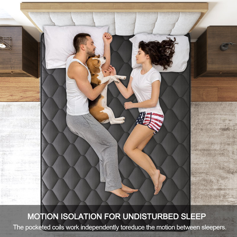Matelas hybride moyen 9 po / 12 po avec ressorts ensachés en mousse viscoélastique et gel rafraîchissant Bed-in-a-a-Box, 9"