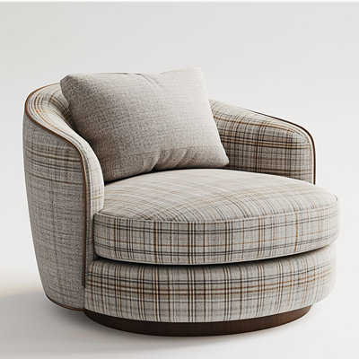 Modern Plaid Comfort Chair