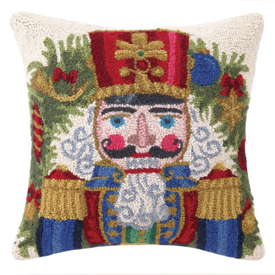 Nutcracker Wool Hook Pillow by The Pillow Shoppe
