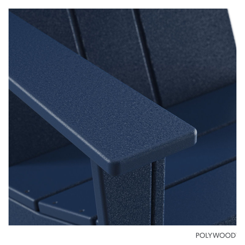 POLYWOOD x AllModern Oversized Adirondack Chair, Navy