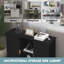Buffet noir étroit, table d'appoint moderne-1367033883