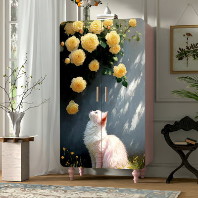 Household independent cream style wardrobe