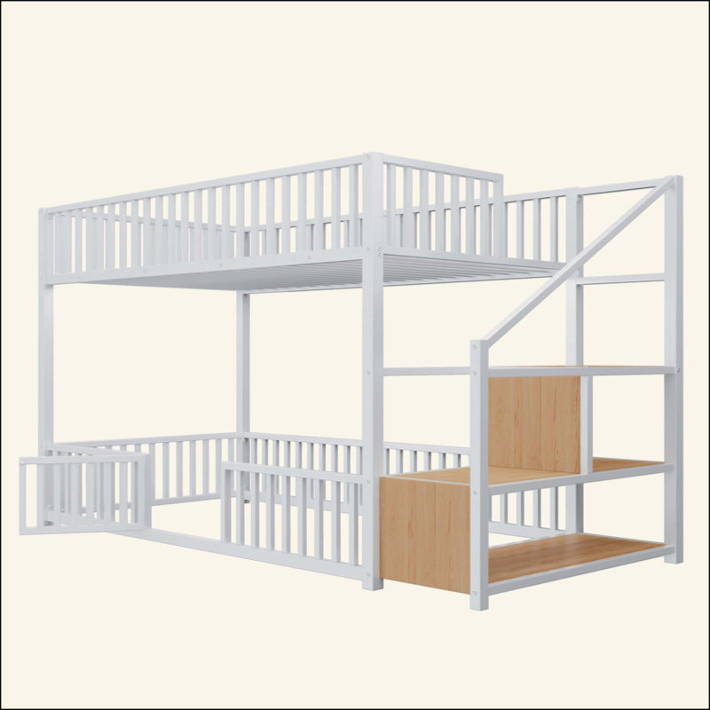 bunk bed with storage ladder