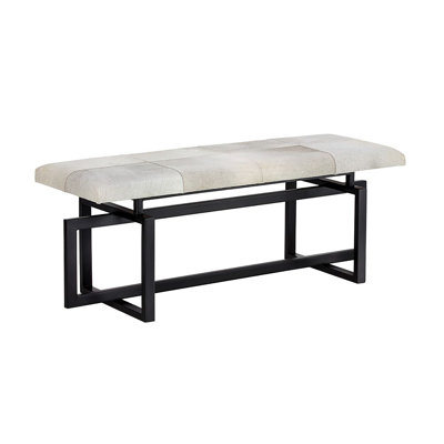 Pilar Leather Tufted Bench