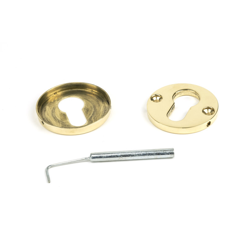 Regency Concealed Escutcheon Rosette, Aged Brass