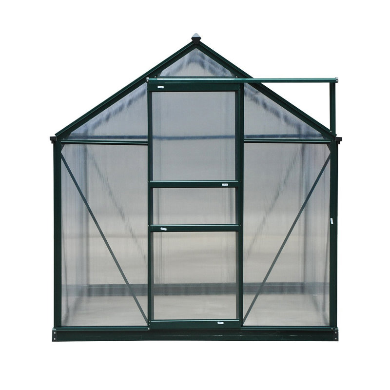Pavillon de jardin permanent en métal L 8 pi. D Serre