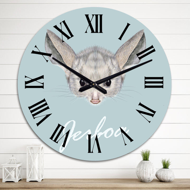 Portrait de Jerboa - Horloge murale traditionnelle, Surdimensionné