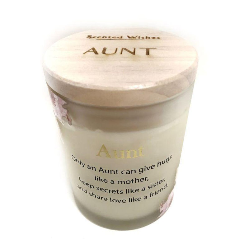 Bougie parfumée naturelle avec une tante parfumée