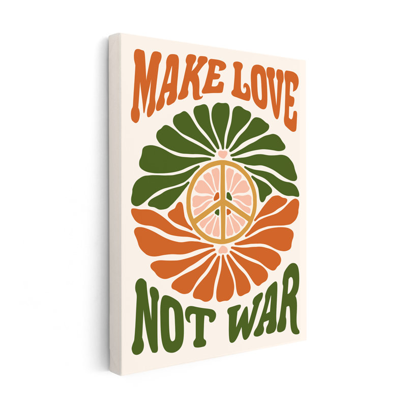 Make Love Not War No2, 18"H x 24"W, Canvas, Unframed