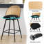 66 cm H Swivel Upholstered Bar Stool & Counter Stool with Metal Legs (set of 2 & set of 4)-2033917737-2033917738