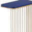 Table d'appoint bleue et dorée avec utilitaire polyvalent