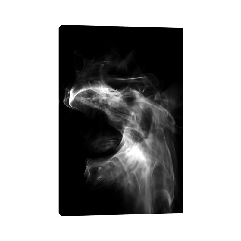 Dragon In The Smoke By Nik Rave - Wrapped Canvas Graphic Art by Nik Rave - Wrapped Canvas Gallery-Wrapped Canvas Giclée
