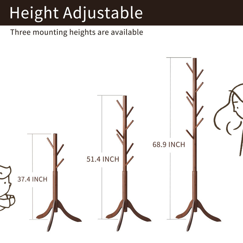 Bamboo Coat Rack, Brown