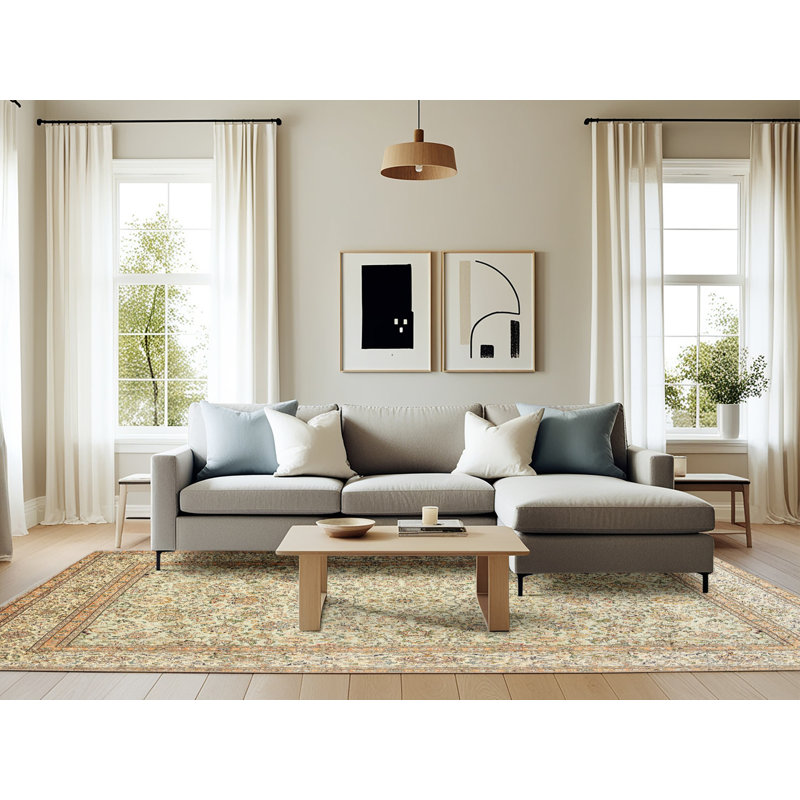 Dupree Oriental Indoor Rug, Rectangle 6' x 9'