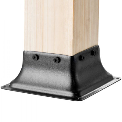 4x4 Post Base 20Pcs, Internal 3.6"x3.6" Heavy Duty Powder-Coated Steel Post Bracket Fit for Standard Wood Post Anchor, Decking Post Base for Deck Porch Handrail Railing Support