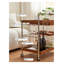 Multi Function Wood Stainless Steel Mobile Side Storage Cart-1955678215