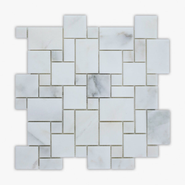 Calacatta 12" x 12" Marble Versailles Mosaic Wall & Floor Tile