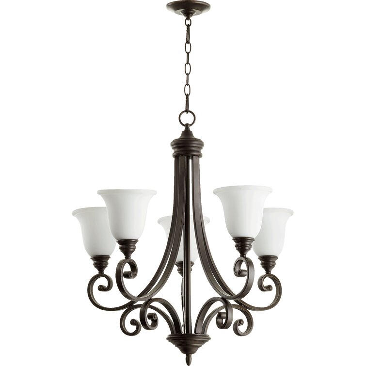 Cambron 5 - Light Shaded Empire Chandelier